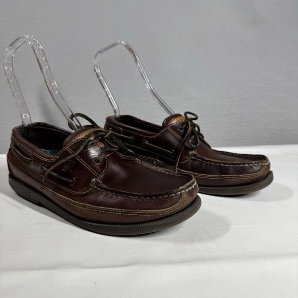 Sperry Top-Sider Other - Sperry Top-Sider 0764027 Brown Mako 2 Eye Leather Boat Shoes Mens Sz 9.5 Preppy
